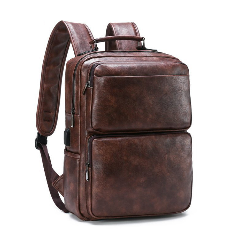 Mochila Masculina em Couro Genuino - Caspian Bag