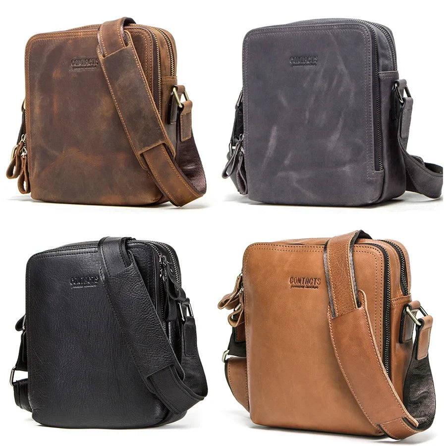 Mochila em Couro Genuino - Contacts Premium