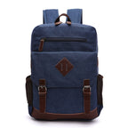 Mochila Executiva de Lona com detalhes em Couro