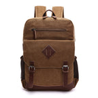 Mochila Executiva de Lona com detalhes em Couro