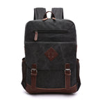Mochila Executiva de Lona com detalhes em Couro