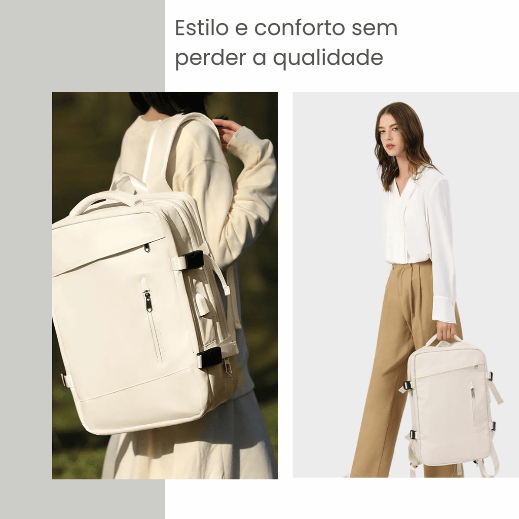 Mochila de Viagem Multiuso TravelTech - Carga USB