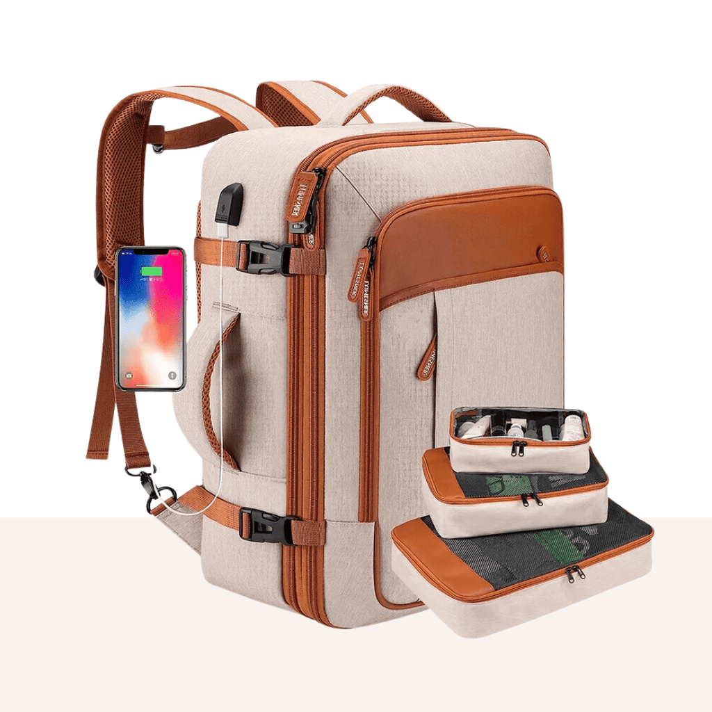 Mochila de Viagem Feminina VersaBag + 3 Necessaires GRÁTIS