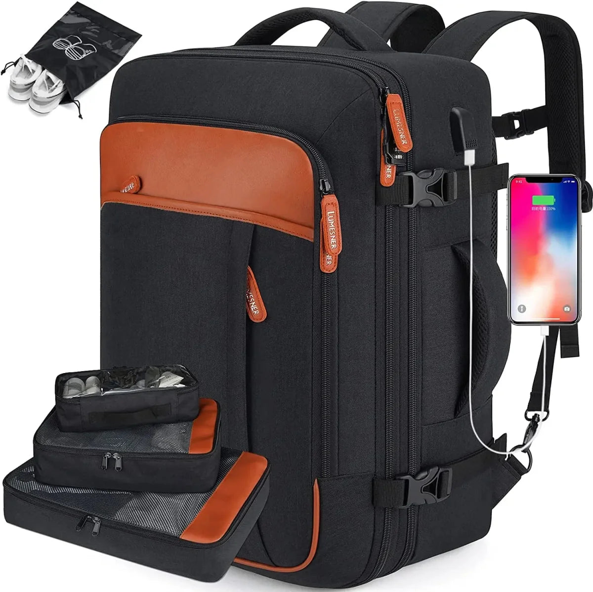 Mochila de Viagem Feminina VersaBag + 3 Necessaires GRÁTIS