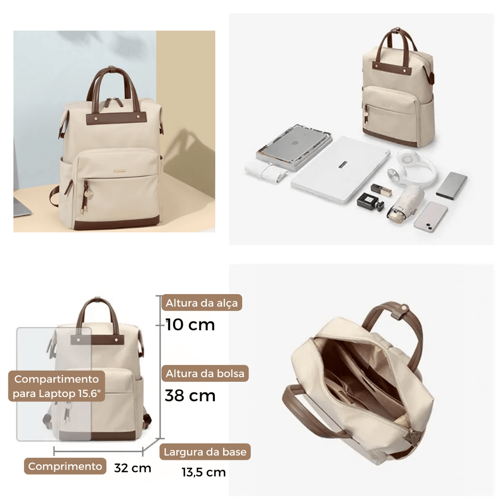 Mochila Feminina Elegante - Laptop 15.6