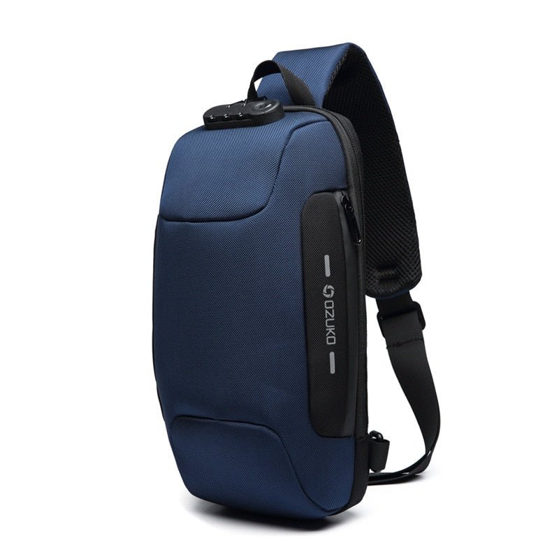 Mochila Transversal Antifurto para Viagem - Resistente à Água
