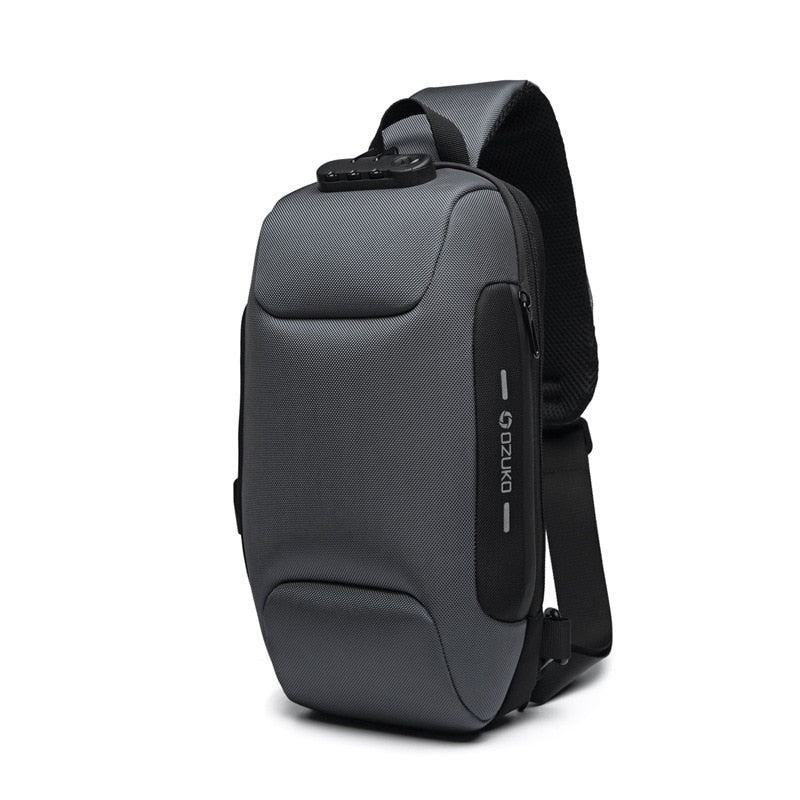 Mochila Transversal Antifurto para Viagem - Resistente à Água